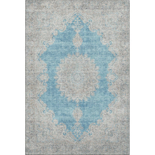 Piper Looms Mayfield Oriental AMF1003 Teal Machine Washable Area Rug main image