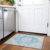 Piper Looms Mayfield Oriental AMF1003 Teal Machine Washable Area Rug Scatter Lifestyle Image Feature