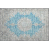 Piper Looms Mayfield Oriental AMF1003 Teal Machine Washable Area Rug Scatter Main Image