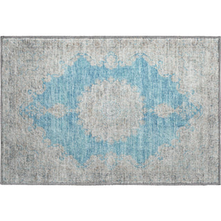 Piper Looms Mayfield Oriental AMF1003 Teal Machine Washable Area Rug Scatter Main Image