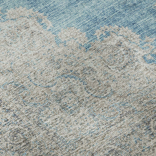 Piper Looms Mayfield Oriental AMF1003 Teal Machine Washable Area Rug Swatch Image
