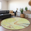Piper Looms Mayfield Abstract AMF1005 Aloe Machine Washable Area Rug Round Lifestyle Image Feature