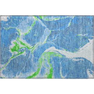 Piper Looms Mayfield Abstract AMF1005 Denim Machine Washable Area Rug Scatter Main Image