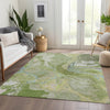 Piper Looms Mayfield Abstract AMF1005 Green Machine Washable Area Rug Lifestyle Image Feature