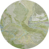 Piper Looms Mayfield Abstract AMF1005 Green Machine Washable Area Rug Round Main Image