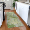 Piper Looms Mayfield Abstract AMF1005 Green Machine Washable Area Rug Runner Lifestyle Image Feature