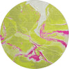 Piper Looms Mayfield Abstract AMF1005 Lime Machine Washable Area Rug Round Main Image