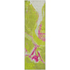 Piper Looms Mayfield Abstract AMF1005 Lime Machine Washable Area Rug Runner Main Image