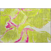 Piper Looms Mayfield Abstract AMF1005 Lime Machine Washable Area Rug Scatter Main Image