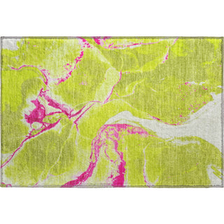 Piper Looms Mayfield Abstract AMF1005 Lime Machine Washable Area Rug Scatter Main Image
