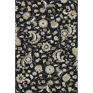 Piper Looms Mayfield Floral AMF1006 Black Machine Washable Area Rug main image