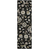 Piper Looms Mayfield Floral AMF1006 Black Machine Washable Area Rug Runner Main Image