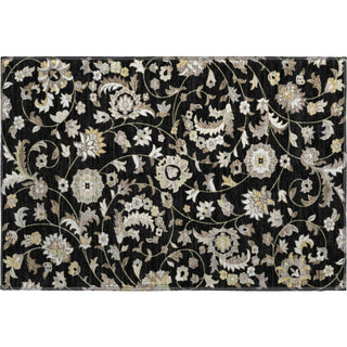 Piper Looms Mayfield Floral AMF1006 Black Machine Washable Area Rug Scatter Main Image