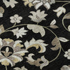 Piper Looms Mayfield Floral AMF1006 Black Machine Washable Area Rug Swatch Image