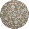 Piper Looms Mayfield Floral AMF1006 Chocolate Machine Washable Area Rug Round Main Image