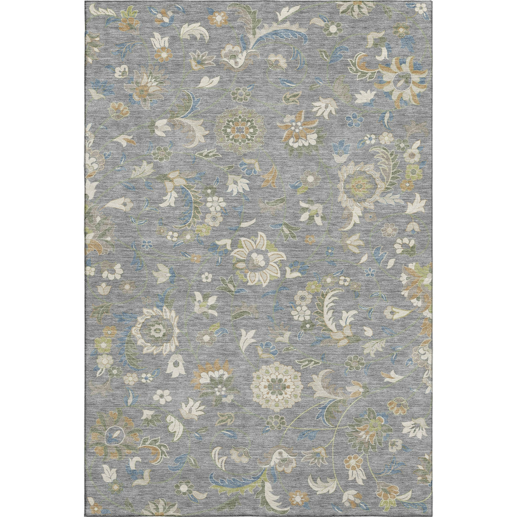 Piper Looms Mayfield Floral AMF1006 Gray Machine Washable Area Rug main image