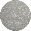 Piper Looms Mayfield Floral AMF1006 Gray Machine Washable Area Rug Round Main Image