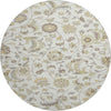 Piper Looms Mayfield Floral AMF1006 Ivory Machine Washable Area Rug Round Main Image