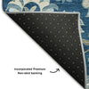 Piper Looms Mayfield Floral AMF1006 Navy Machine Washable Area Rug Backing Image