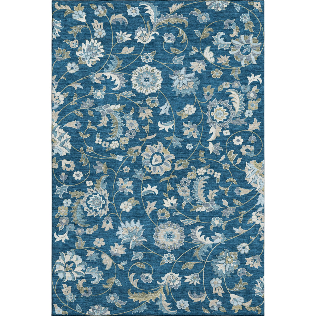 Piper Looms Mayfield Floral AMF1006 Navy Machine Washable Area Rug main image