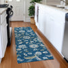 Piper Looms Mayfield Floral AMF1006 Navy Machine Washable Area Rug Runner Lifestyle Image Feature