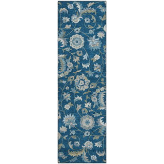 Piper Looms Mayfield Floral AMF1006 Navy Machine Washable Area Rug Runner Main Image