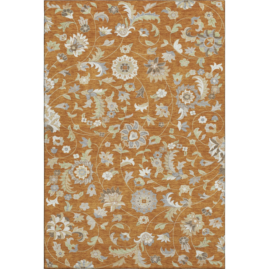 Piper Looms Mayfield Floral AMF1006 Paprika Machine Washable Area Rug main image