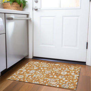 Piper Looms Mayfield Floral AMF1006 Paprika Machine Washable Area Rug Scatter Lifestyle Image Feature