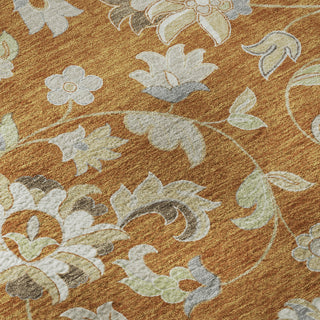 Piper Looms Mayfield Floral AMF1006 Paprika Machine Washable Area Rug Swatch Image