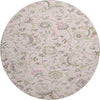 Piper Looms Mayfield Floral AMF1006 Pink Machine Washable Area Rug Round Main Image