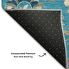 Piper Looms Mayfield Floral AMF1006 Teal Machine Washable Area Rug Backing Image