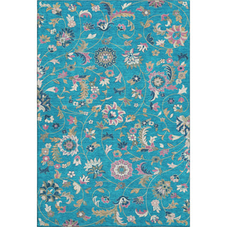 Piper Looms Mayfield Floral AMF1006 Teal Machine Washable Area Rug main image