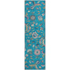 Piper Looms Mayfield Floral AMF1006 Teal Machine Washable Area Rug Runner Main Image
