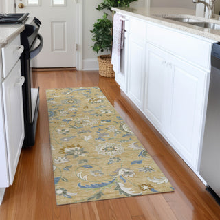 Piper Looms Mayfield Floral AMF1006 Wheat Machine Washable Area Rug Runner Lifestyle Image Feature