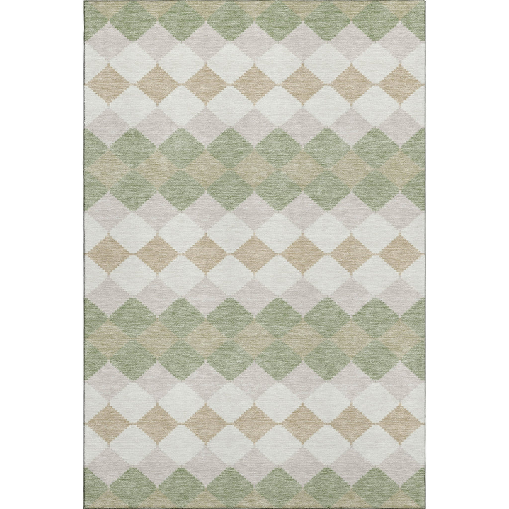 Piper Looms Mayfield Geometric AMF1007 Aloe Machine Washable Area Rug main image