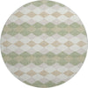 Piper Looms Mayfield Geometric AMF1007 Aloe Machine Washable Area Rug Round Main Image