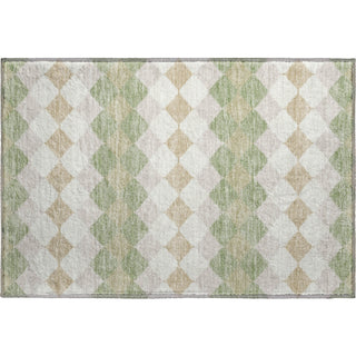 Piper Looms Mayfield Geometric AMF1007 Aloe Machine Washable Area Rug Scatter Main Image