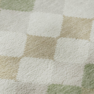 Piper Looms Mayfield Geometric AMF1007 Aloe Machine Washable Area Rug Swatch Image