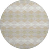 Piper Looms Mayfield Geometric AMF1007 Beige Machine Washable Area Rug Round Main Image