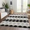 Piper Looms Mayfield Geometric AMF1007 Black Machine Washable Area Rug Lifestyle Image Feature