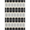 Piper Looms Mayfield Geometric AMF1007 Black Machine Washable Area Rug main image
