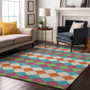 Piper Looms Mayfield Geometric AMF1007 Blush Machine Washable Area Rug Lifestyle Image Feature