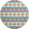 Piper Looms Mayfield Geometric AMF1007 Blush Machine Washable Area Rug Round Main Image