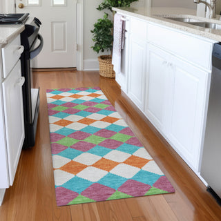 Piper Looms Mayfield Geometric AMF1007 Blush Machine Washable Area Rug Runner Lifestyle Image Feature