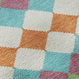 Piper Looms Mayfield Geometric AMF1007 Blush Machine Washable Area Rug Swatch Image
