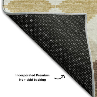 Piper Looms Mayfield Geometric AMF1007 Brown Machine Washable Area Rug Backing Image