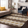 Piper Looms Mayfield Geometric AMF1007 Brown Machine Washable Area Rug Lifestyle Image Feature