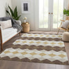 Piper Looms Mayfield Geometric AMF1007 Brown Machine Washable Area Rug Lifestyle Image Feature