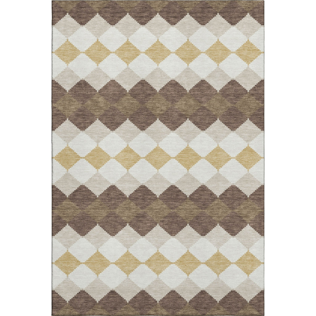 Piper Looms Mayfield Geometric AMF1007 Brown Machine Washable Area Rug main image