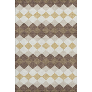 Piper Looms Mayfield Geometric AMF1007 Brown Machine Washable Area Rug main image